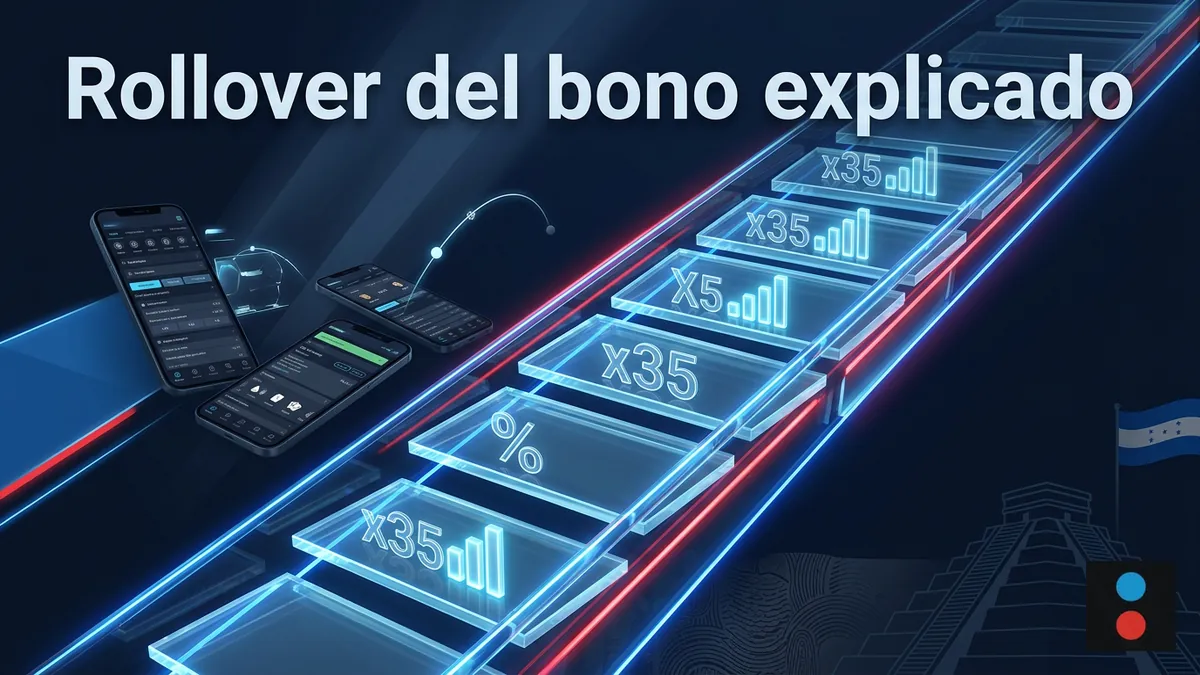 Rollover x35 del bono de Megapari en Honduras representado como una escalera de luz con acentos hondureños