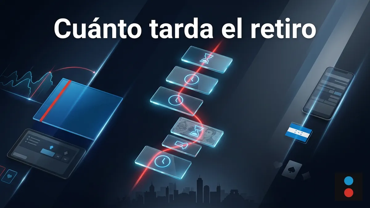 Línea de tiempo con las etapas y plazos del retiro de dinero en Megapari desde Honduras